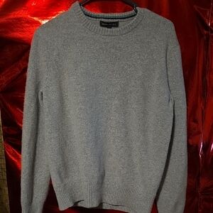 Banana Republic Men's Light Gray Merino Wool Crewneck Sweater